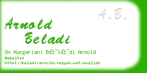 arnold beladi business card